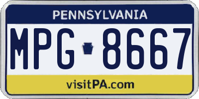 PA license plate MPG8667