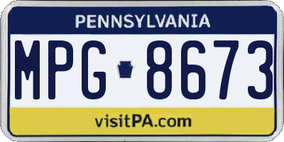 PA license plate MPG8673