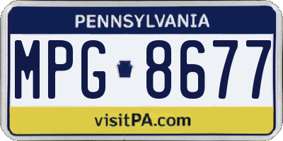 PA license plate MPG8677