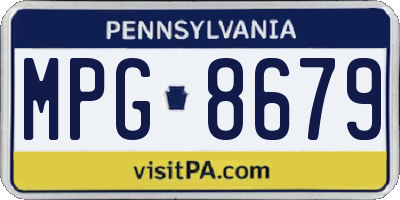 PA license plate MPG8679