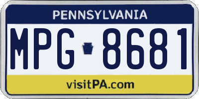 PA license plate MPG8681