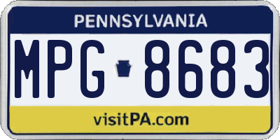 PA license plate MPG8683