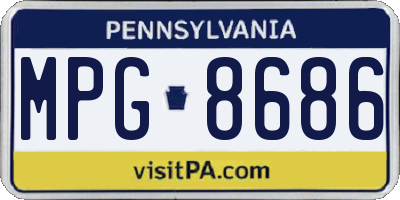 PA license plate MPG8686