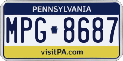 PA license plate MPG8687