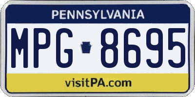 PA license plate MPG8695