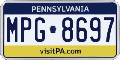 PA license plate MPG8697