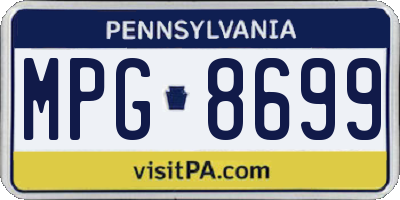 PA license plate MPG8699