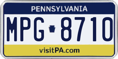 PA license plate MPG8710