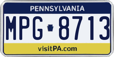 PA license plate MPG8713
