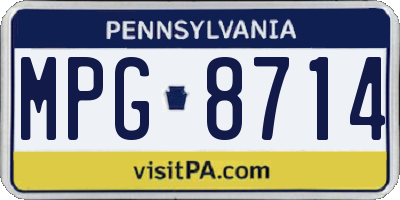 PA license plate MPG8714