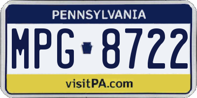 PA license plate MPG8722