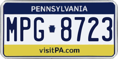 PA license plate MPG8723