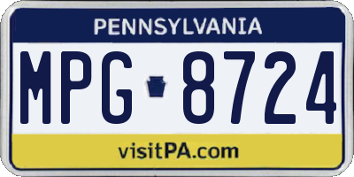 PA license plate MPG8724