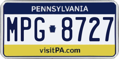 PA license plate MPG8727