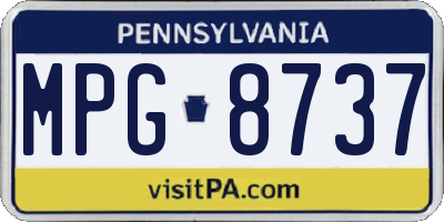 PA license plate MPG8737