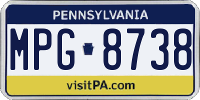 PA license plate MPG8738