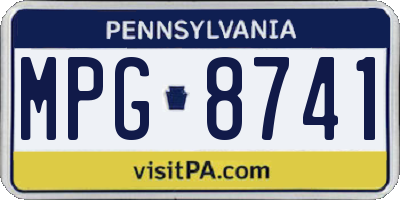 PA license plate MPG8741