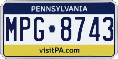 PA license plate MPG8743