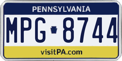 PA license plate MPG8744