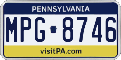 PA license plate MPG8746
