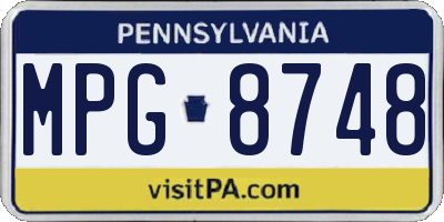 PA license plate MPG8748