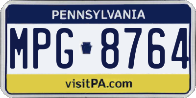 PA license plate MPG8764
