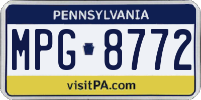 PA license plate MPG8772