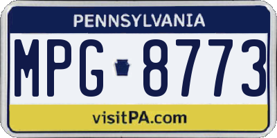 PA license plate MPG8773
