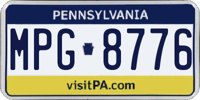 PA license plate MPG8776