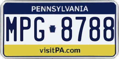 PA license plate MPG8788