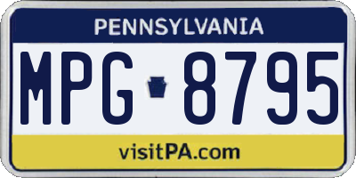 PA license plate MPG8795