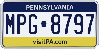 PA license plate MPG8797