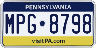PA license plate MPG8798