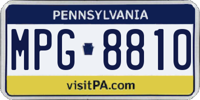 PA license plate MPG8810