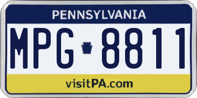 PA license plate MPG8811