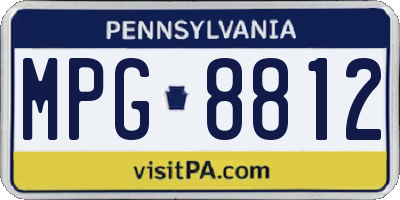 PA license plate MPG8812