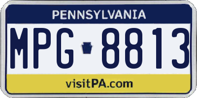 PA license plate MPG8813