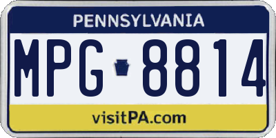 PA license plate MPG8814