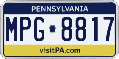 PA license plate MPG8817
