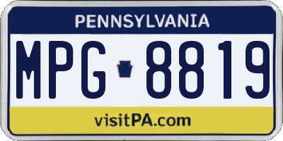 PA license plate MPG8819
