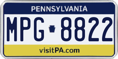 PA license plate MPG8822