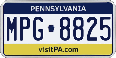 PA license plate MPG8825