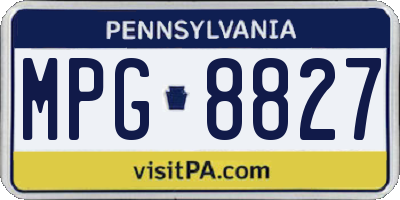 PA license plate MPG8827