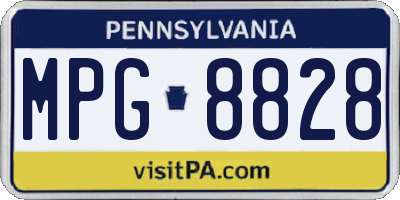 PA license plate MPG8828