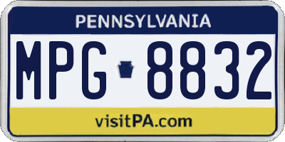 PA license plate MPG8832