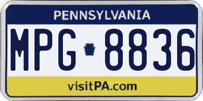 PA license plate MPG8836
