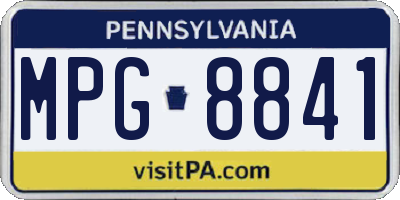 PA license plate MPG8841