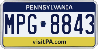 PA license plate MPG8843