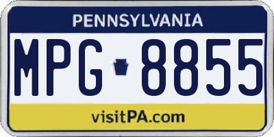 PA license plate MPG8855