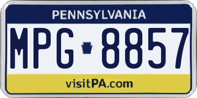 PA license plate MPG8857